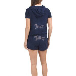 Juicy Couture Tracksuit Terry Short Sleeve Jacket & Shorts Set Atlantis
